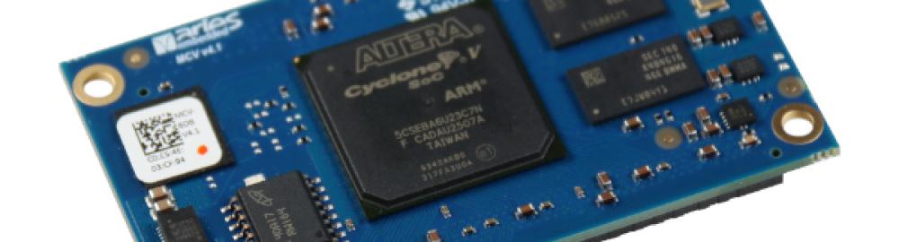 MCV - Intel PSG Cyclone FPGA System on Module connecting the